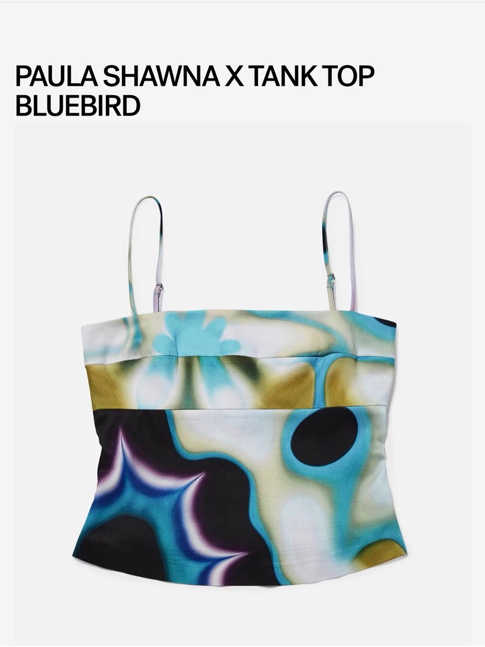 NWT Saturdays New York City Surf Style Abstract Print Spaghetti Strap Tank